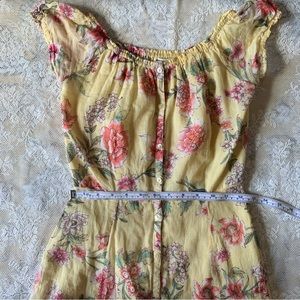 Billabong Vintage Butter Yellow Floral Maxi Dress XS